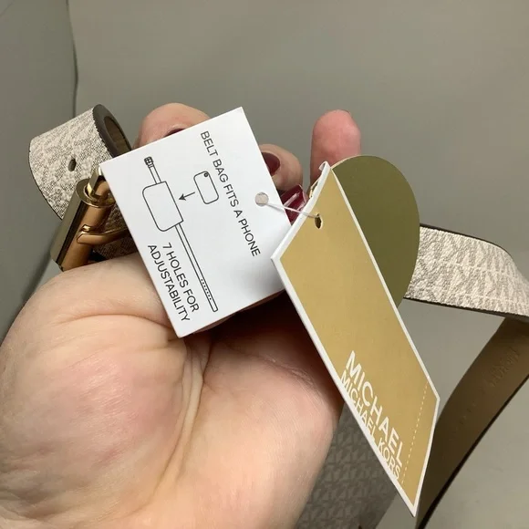 Michael Michael Kors Logo Belt Bag with Stripe - Picture 3 of 5